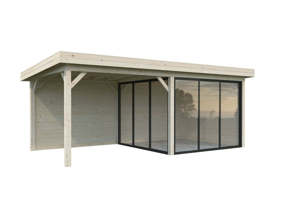 Lenna 405/705 (6x3m | 16.6m2) Glass Garden Room With Sliding Doors (Double Glazing Available) - Palmako UK