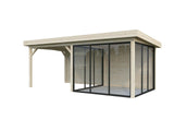 Lenna 406/706 (6x3m | 16.6m2) Glass Garden Room With Sliding Doors (Double Glazing Available) - Palmako UK