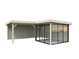 Lenna 412/712 (6x6m | 24.9m2) Glass Garden Room With Sliding Doors (Double Glazing Available) - Palmako UK