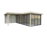 Lenna 414/714 (6x6m | 24.9m2) Glass Garden Room With Sliding Doors (Double Glazing Available)