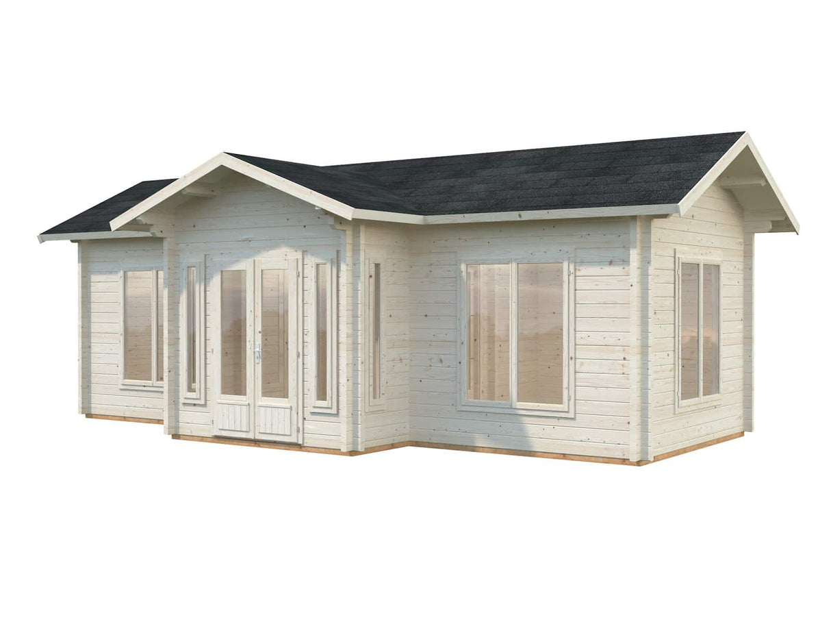Anna L (8x5m | 26.8m2 | 70mm) Spacious Three Room Timber Garden House