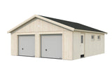 Andre L (6.7x7.4m | 44.7m2) Large Timber Double Garage with Sectional Doors - Palmako UK