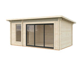 Sanna Sauna XL (5.2x2.9m | 12.8m2 | 44mm) Modern Sauna & Garden Room with Sliding Doors - Palmako UK