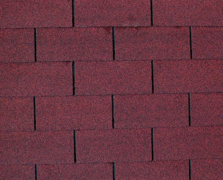 Roofing Material: Bitumen Roofing Tiles - Red
