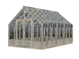 Emilia L (3x4.8m | 13.8m2 | 18mm) Premium Glasshouse (Painted Grey or Pressure Treated) - Palmako UK
