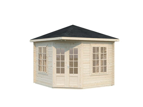 Melanie XS (2.8x2.8m | 6.9m2 | 44mm) Heavy Duty Corner Summer House