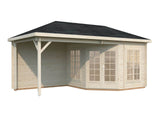 Melanie XXL (5.6x2.8m | 7.0+8.1m2 | 28mm) Pavilion Summer House with Canopy - Palmako UK