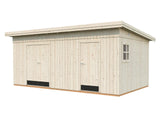 Kalle L (5.6x3.3m | 16.9m2) Two Room Pent Workshop - Palmako UK