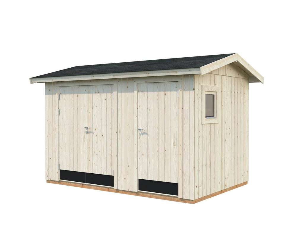 Olaf S (3.4x2.2m | 6.6m2) Contemporary Timber Garden Shed - Palmako UK