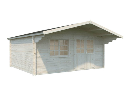 Britta L (5x4.5m | 19.7m2 | 40mm) Swiss Chalet Style Garden Log Cabin