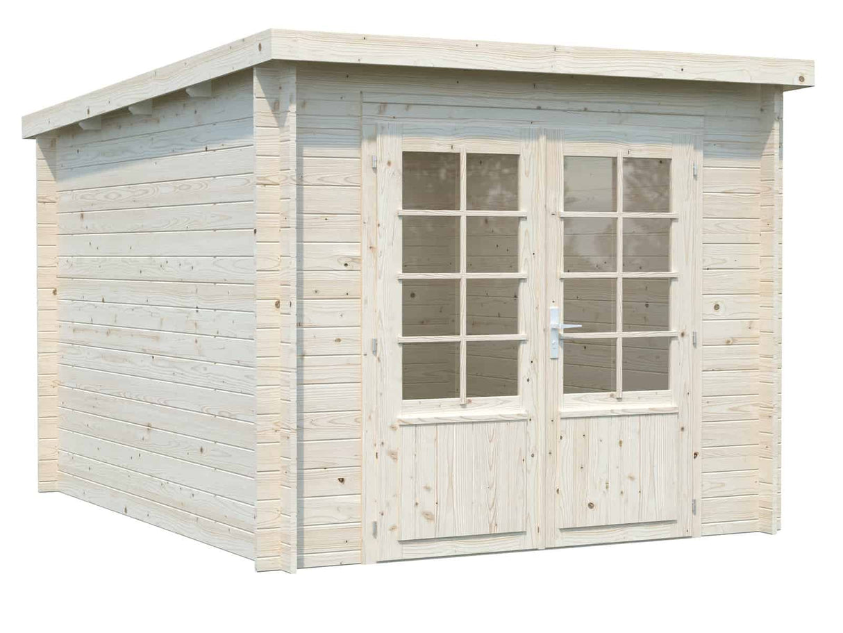 Ella (2.6x3.2m | 6.9m2 | 28mm) Small Pent Roof Summer House