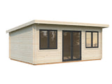 Lisandra L(5,5x4m|19,4m2|44mm ) Garden House with Aluminium Doors and Windows - Palmako UK