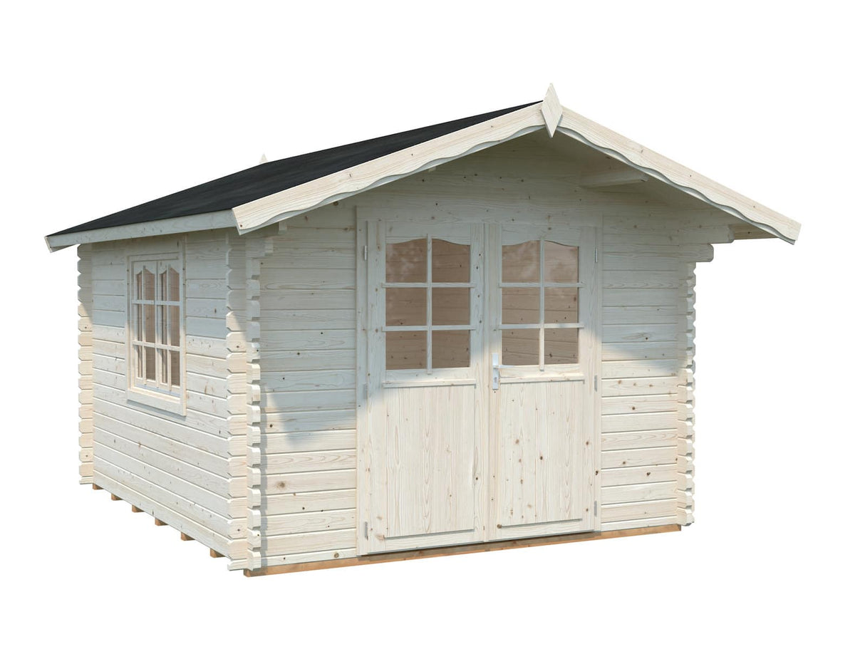 Sally S (3x3.6m | 10.2m2 | 44mm) Compact Nordic Style Traditional Log Cabin