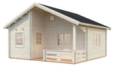 Emily (5.9x5.7m | 40.1+5.2m2 | 70mm) Log Cabin Holiday Chalet