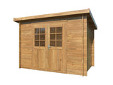 Alice XS (3x2m | 4.7m2 | 28mm) Small Pressure Treated Garden Shed - Palmako UK
