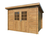 Alice S (3x2.5m | 6.1m2 | 28mm) Compact Pressure Treated Garden Shed - Palmako UK