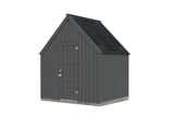 Emilia Shed (2,4x1,9m|4m2|18mm ) Add-on Shed for Emilia Greenhouse - Painted Dark Grey
