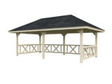 Bianca 107 (6x3m | 16.6m2) Double Size Sturdy Garden Gazebo
