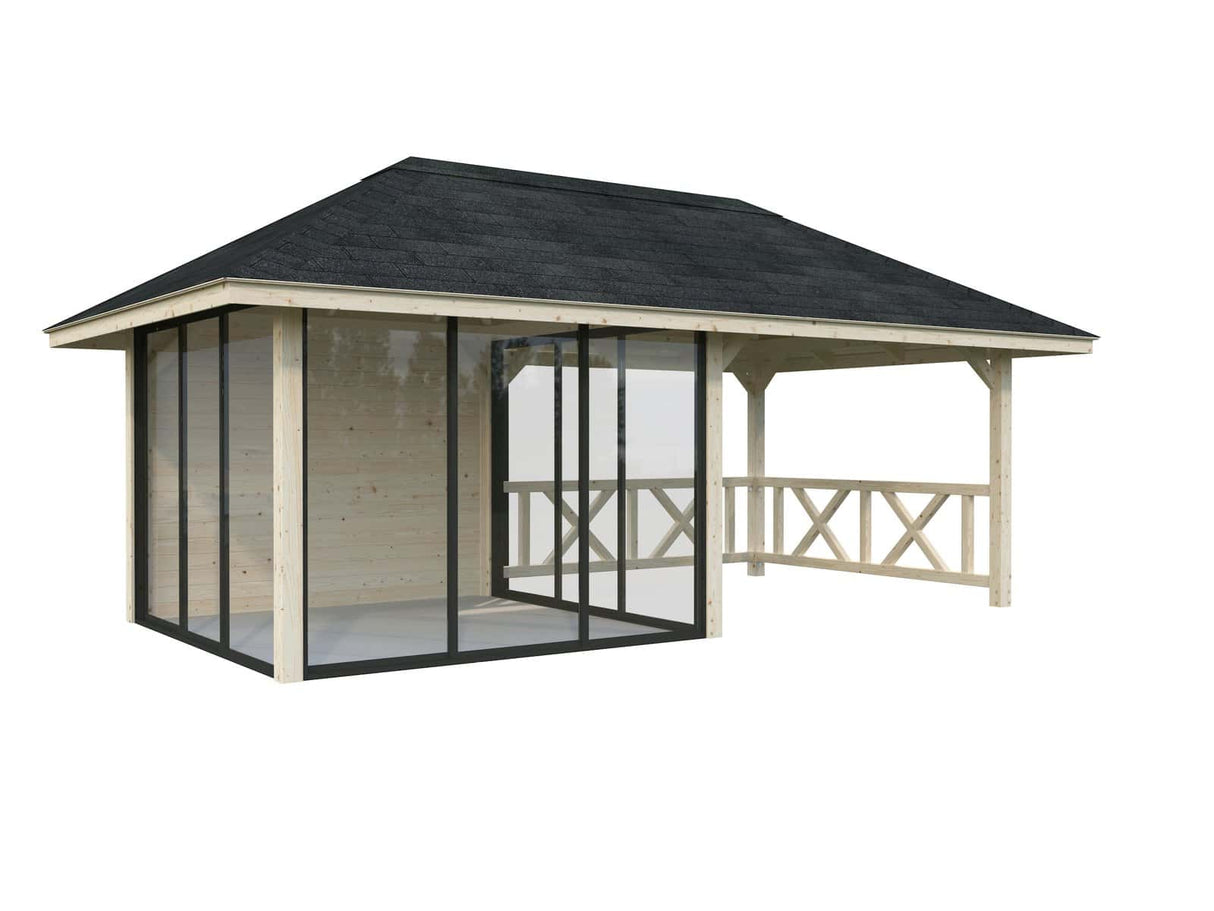Bianca 204/504 (6x3m | 16.6m2) Garden Room With 3 Glass Walls And a Gazebo (Double Glazing Available)