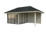 Bianca 205/505 (6x3m | 16.6m2) Glass Garden Room With Terrace (Double Glazing Available) - Palmako UK
