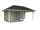 Bianca 206/506 (6x3m | 16.6m2) Garden Room With Three Sliding Glass Walls and Canopy (Double Glazing Available) - Palmako UK