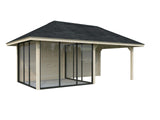 Bianca 206/506 (6x3m | 16.6m2) Garden Room With Three Sliding Glass Walls and Canopy (Double Glazing Available)