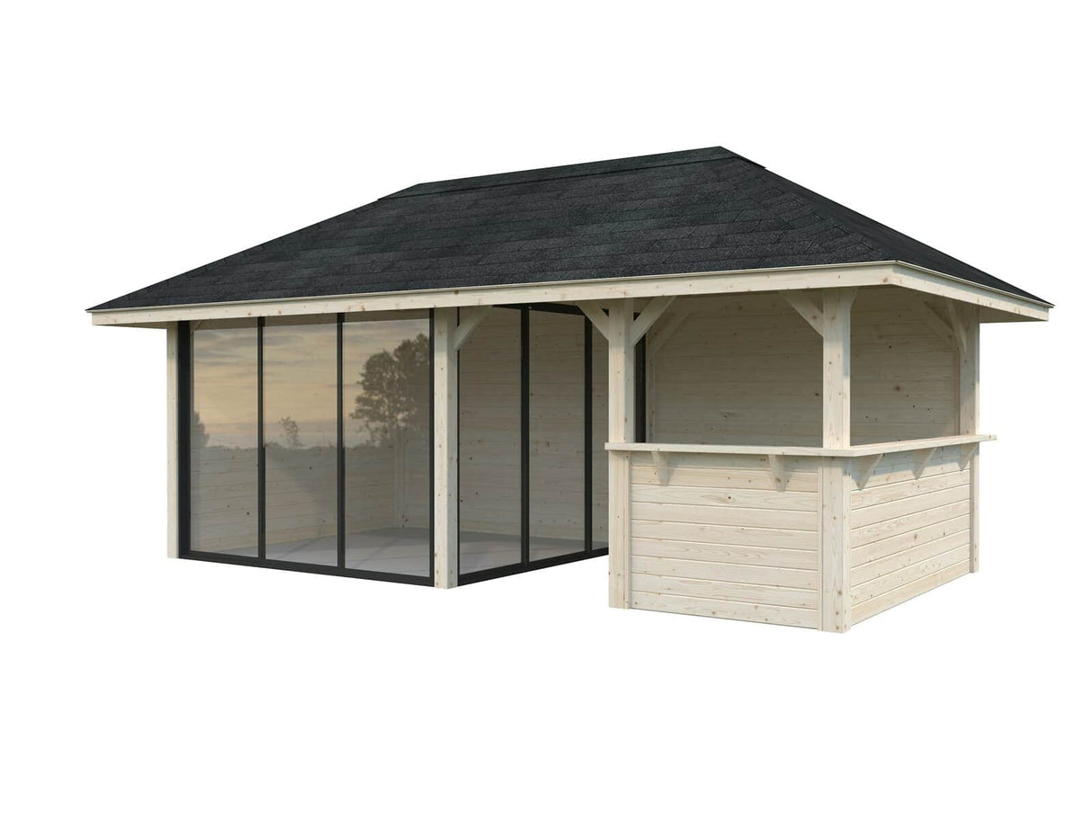 Bianca 207/507 (6x3m | 16.6m2) Glass Garden Room With Outdoor Kitchen Area (Double Glazing Available)