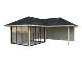 Bianca 212/512 (6x6m | 24.9m2) Glass Garden Room With Sliding Doors (Double Glazing Available) - Palmako UK