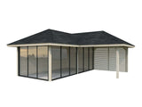 Bianca 214/514 (6x6m | 24.9m2) Glass Garden Room With Sliding Doors (Double Glazing Available) - Palmako UK