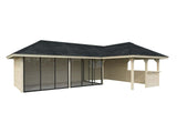 Bianca 220/520 (9x6m | 33.2m2) Glass Garden Room With Sliding Doors (Double Glazing Available) - Palmako UK