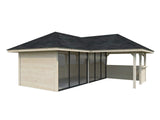Bianca 222/522 (6x6m | 24.9m2) Glass Garden Room With Sliding Doors (Double Glazing Available) - Palmako UK