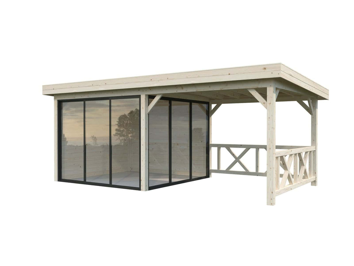 Lenna 403/703 (6x3m | 16.6m2) Glass Garden Room With Sliding Doors (Double Glazing Available)