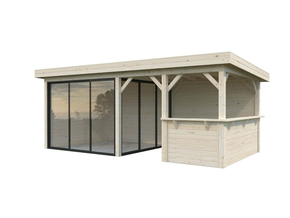 Lenna 407/707 (6x3m | 16.6m2) Glass Garden Room With Sliding Doors (Double Glazing Available)