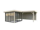 Lenna 412/712 (6x6m | 24.9m2) Glass Garden Room With Sliding Doors (Double Glazing Available) - Palmako UK