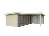 Lenna 413/713 (6x6m | 24.9m2) Glass Garden Room With Sliding Doors (Double Glazing Available) - Palmako UK
