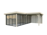 Lenna 414/714 (6x6m | 24.9m2) Glass Garden Room With Sliding Doors (Double Glazing Available) - Palmako UK