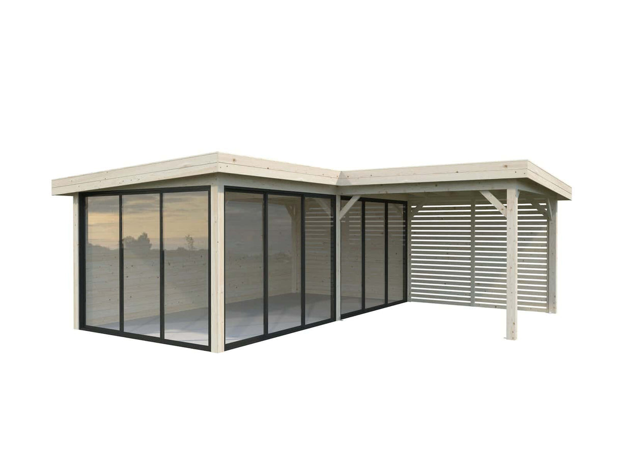 Lenna 414/714 (6x6m | 24.9m2) Glass Garden Room With Sliding Doors (Double Glazing Available)