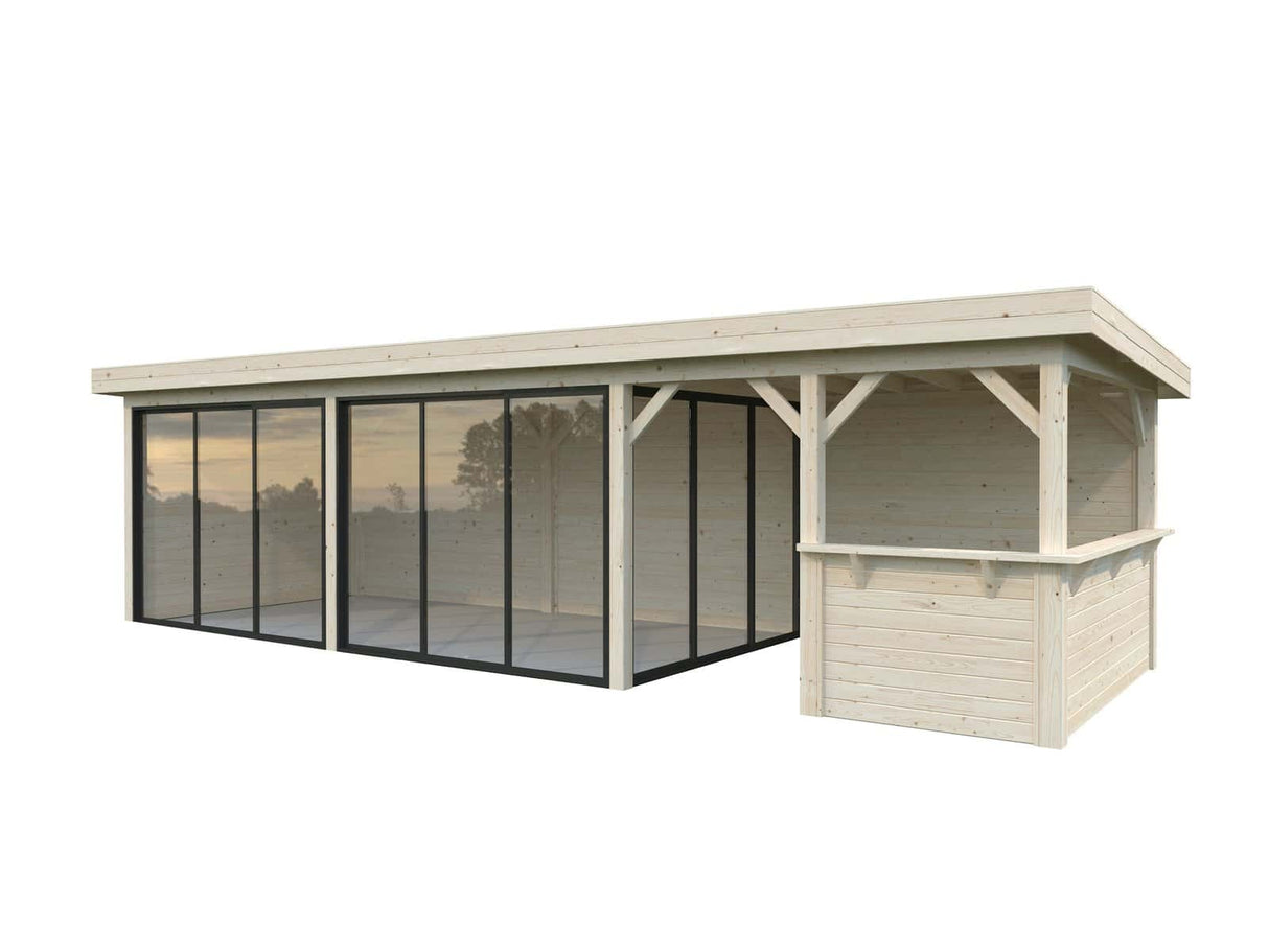 Lenna 419/719 (9x3m | 24.9m2) Glass Garden Room With Sliding Doors (Double Glazing Available)