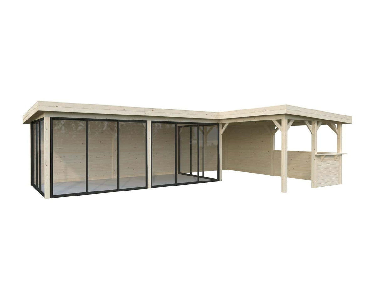 Lenna 421/721 (9x6m | 33.2m2) Glass Garden Room With Sliding Doors (Double Glazing Available)