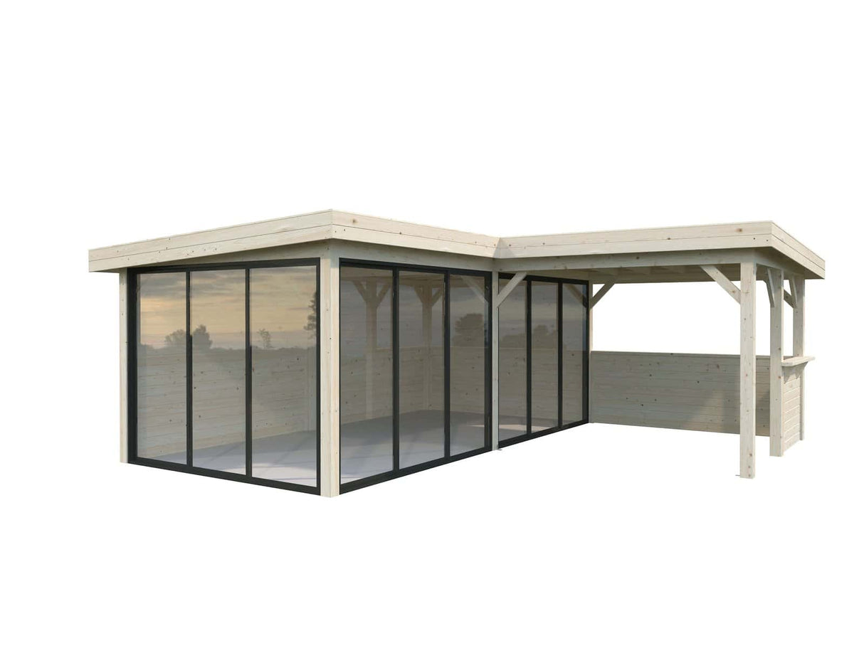 Lenna 423/723 (6x6m | 24.9m2) Glass Garden Room With Sliding Doors (Double Glazing Available)