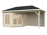 Melanie XXL (5.6x2.8m | 7.0+8.1m2 | 28mm) Pavilion Summer House with Canopy - Palmako UK