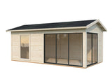 Amanda M (6x3m | 17,1m2 | 44mm) Modern Timber Garden Room with Sliding Doors (Double Glazing Available) - Palmako UK