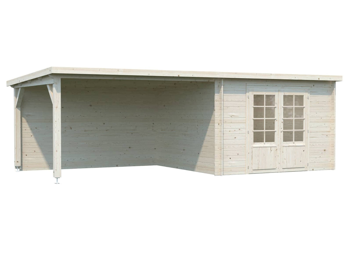 Ella (6.1x3.2m | 8.7+8.2m2 | 28mm) Roof Summer House