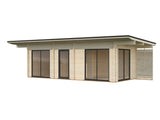 Cecilia M (7,8x3,3m | 21,8m2 | 70mm) 3-Room Modern Log Cottage with Aluminium Doors and Windows - Palmako UK
