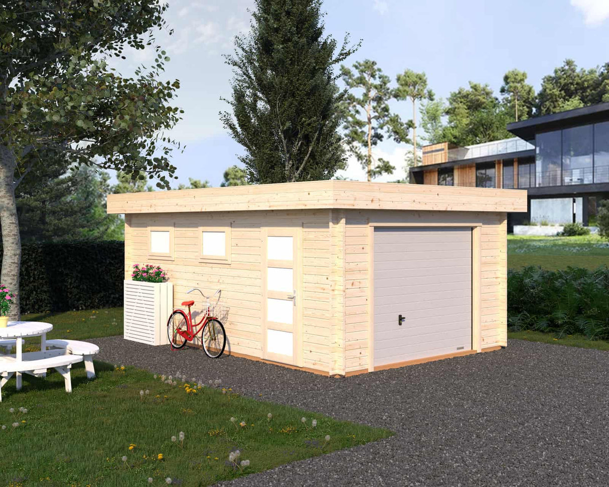 Rasmus (3.6x5.5m | 19.0m2 | 44mm) with Sectional Door