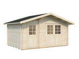 Belmont (4,4x2,9m | 11,1m2 | 34mm) Traditional Log Cabin with Side Shed