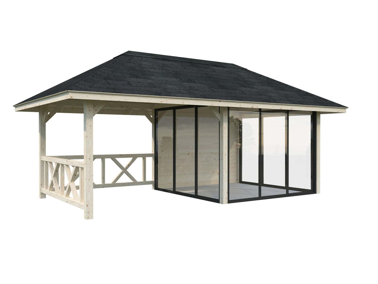 Bianca 204/504 (6x3m | 16.6m2) Garden Room With 3 Glass Walls And a Gazebo (Double Glazing Available)