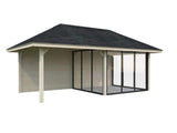 Bianca 206/506 (6x3m | 16.6m2) Garden Room With Three Sliding Glass Walls and Canopy (Double Glazing Available)