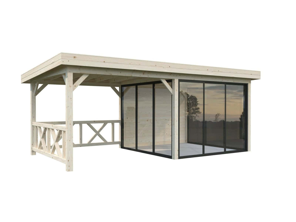 Lenna 404/704 (6x3m | 16.6m2) Glass Garden Room With Sliding Doors (Double Glazing Available)