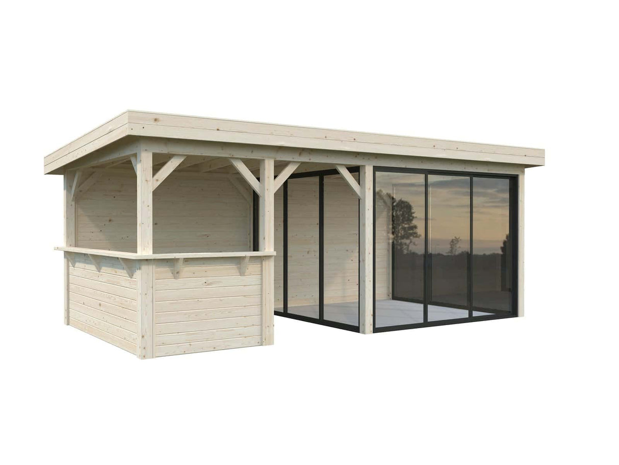 Lenna 408/708 (6x3m | 16.6m2) Glass Garden Room With Sliding Doors (Double Glazing Available)